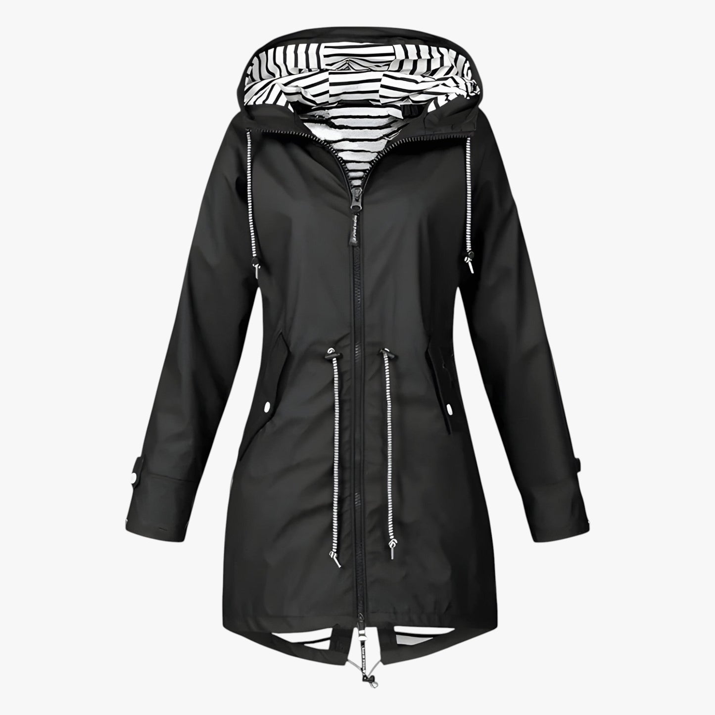 Veste étanche colorée pour femme, capuche incluse