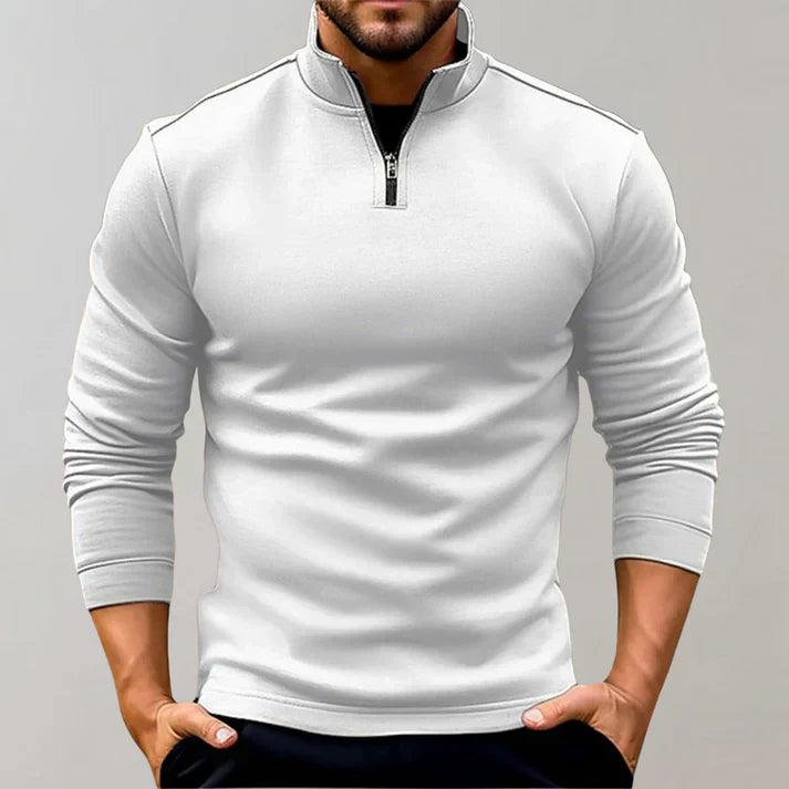Pull Col Montant Zippé Homme pour Jours Froids