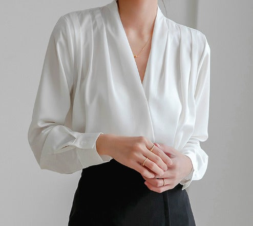 Blouse Féminine à Manches Amples pour Soirée