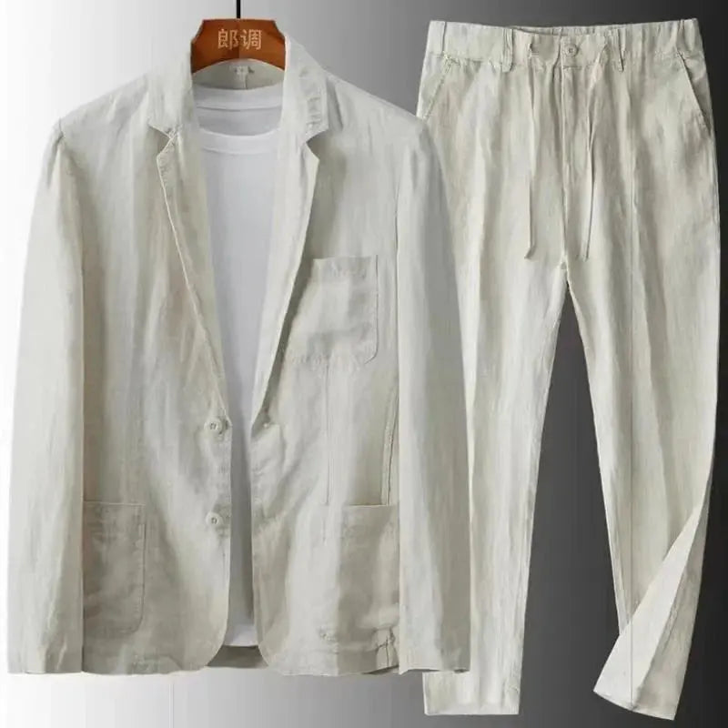 Costume Homme Classique Blanc Complet Élégant