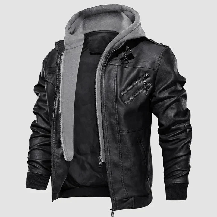 Raoul™ – Blouson Moto Homme en Cuir Élégant et Protecteur Urbain