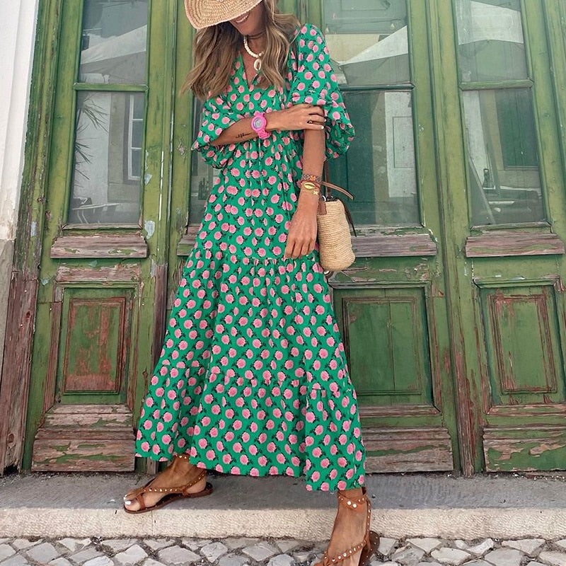 Robe Été Longue Féminine - Robe Maxi Légère en Tissu Doux pour Femmes