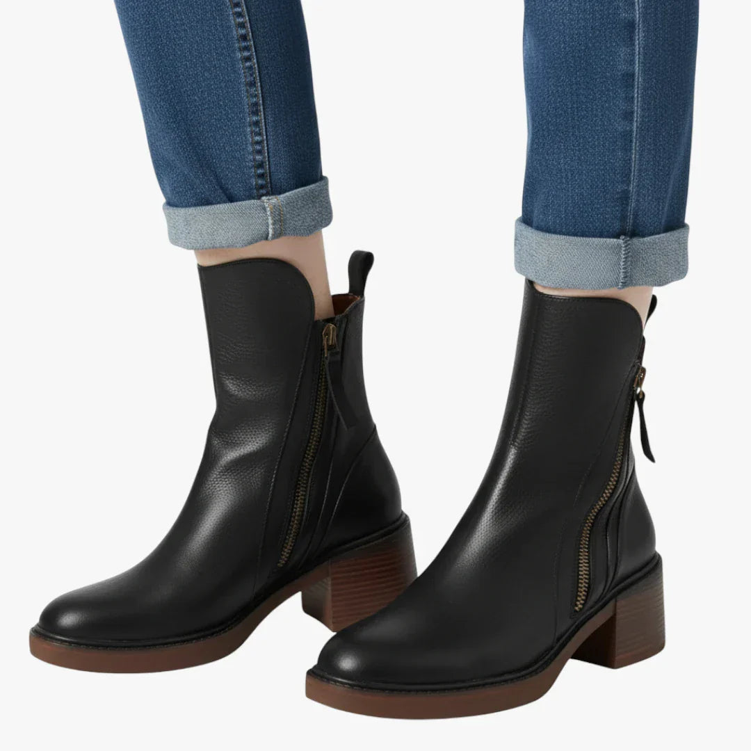 Bottes Femmes Noir Élégantes à Talon Haut - LuxeStyle