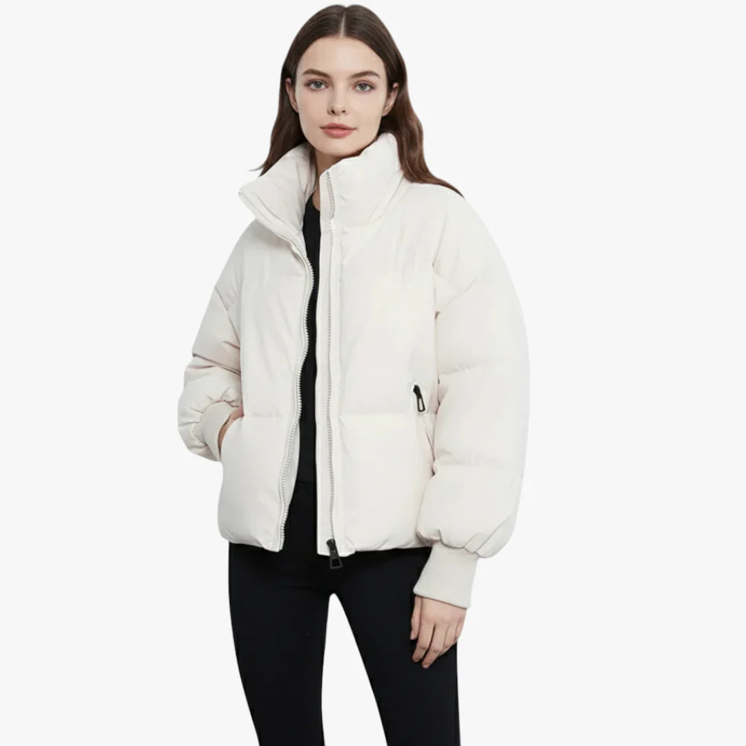 Veste hivernale épaisse pour femme col en V