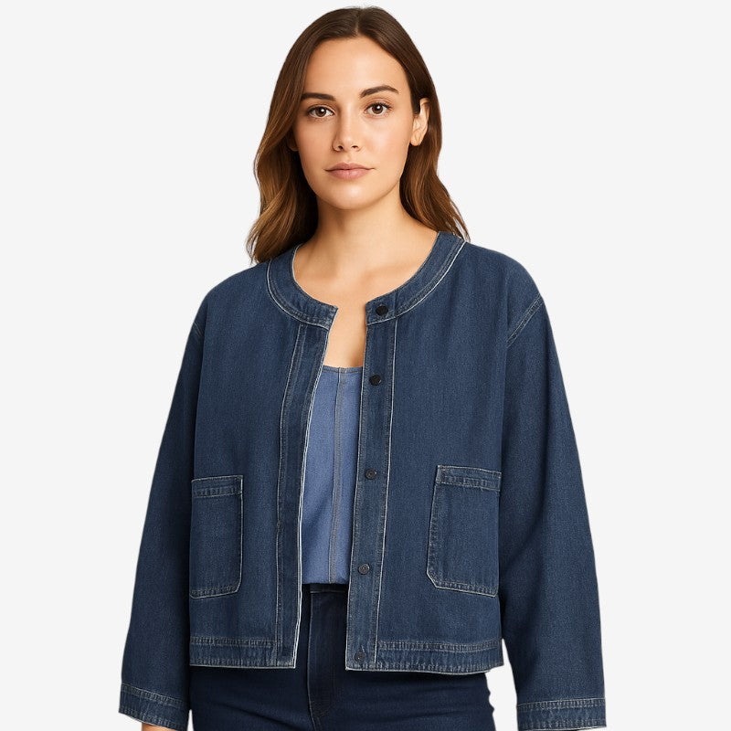 Veste femme classique avec manches longues et poches - LuxeStyle