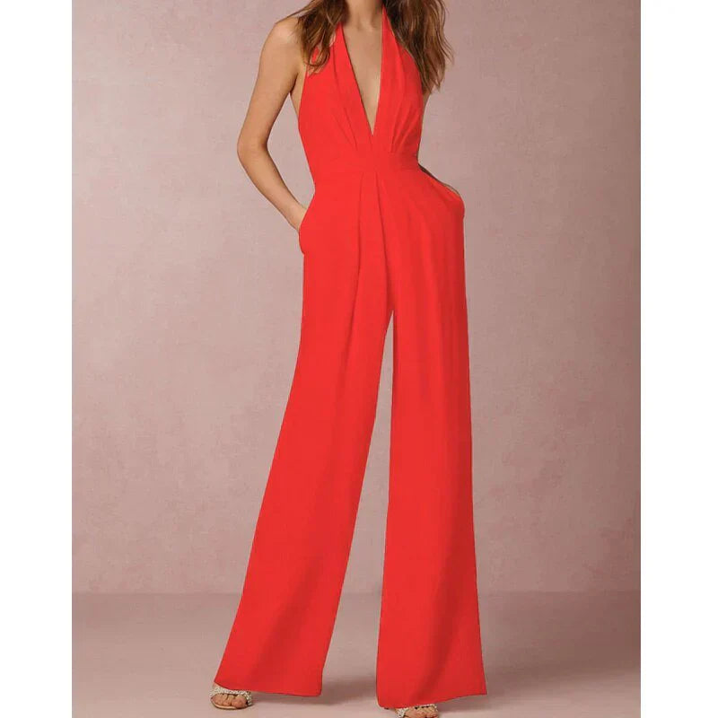 Veluna™ – Combinaison Chic Femme à Jambes Larges Ultra Confort
