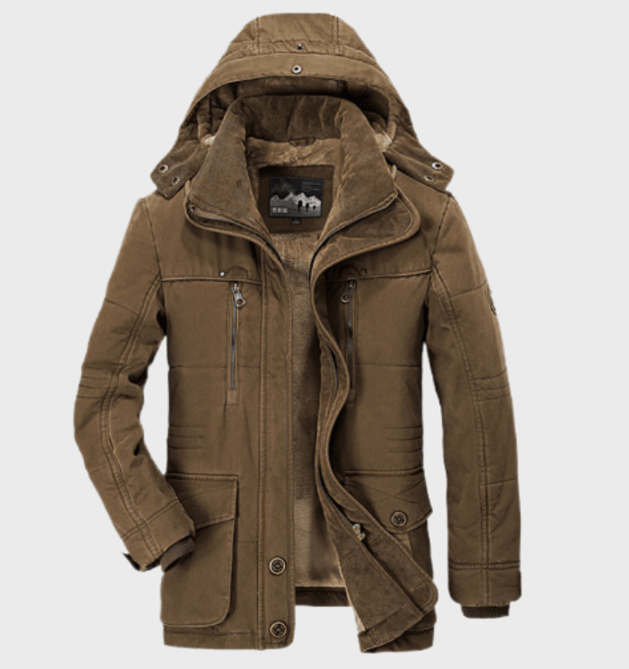 Veste hiver étanche parka beige homme