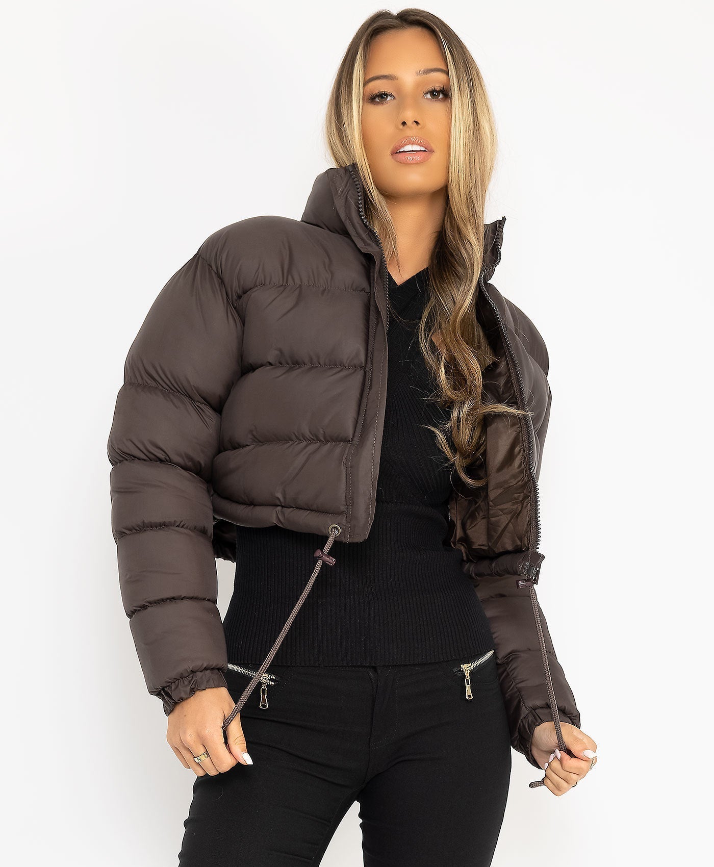 Veste Doudoune Élégante Taille Cintrée pour Femme Hiver