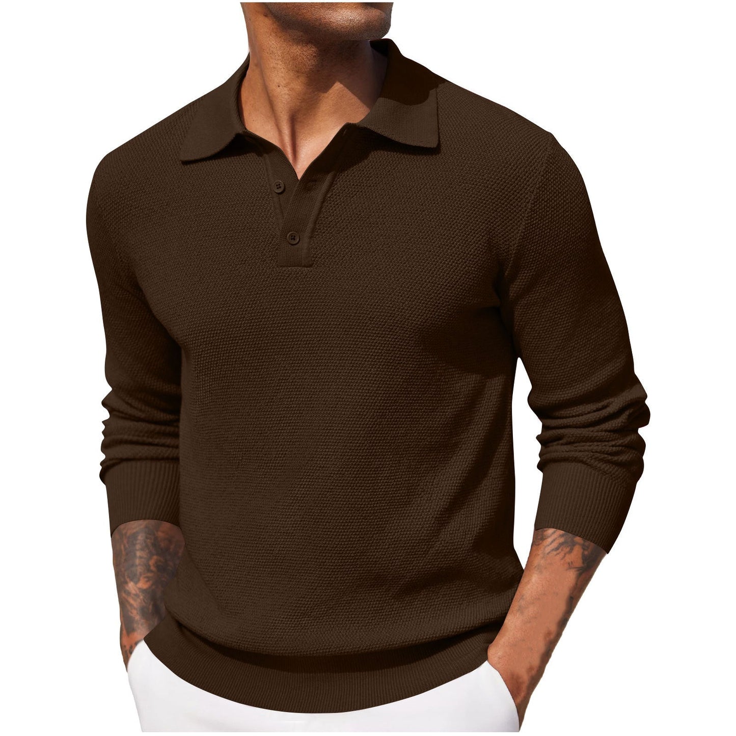 Polo confort pour homme | Manches longues respirantes