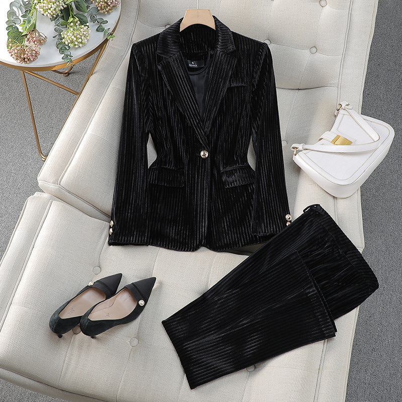 Costume Femme Élégant Tailleur Slim pour Travail et Mariage