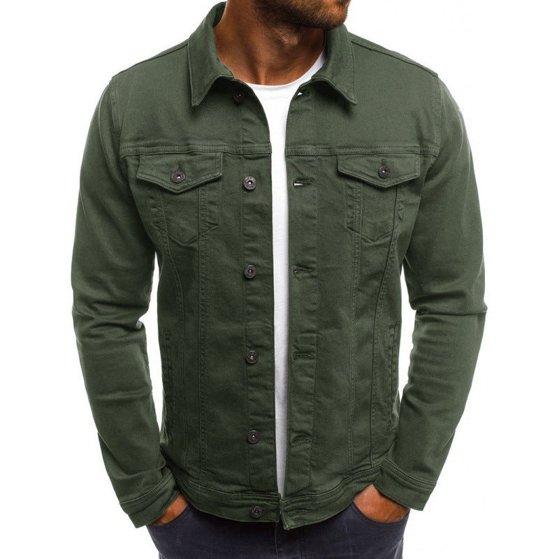Veste Jean Homme Décontractée – Denim Élégant avec Poche