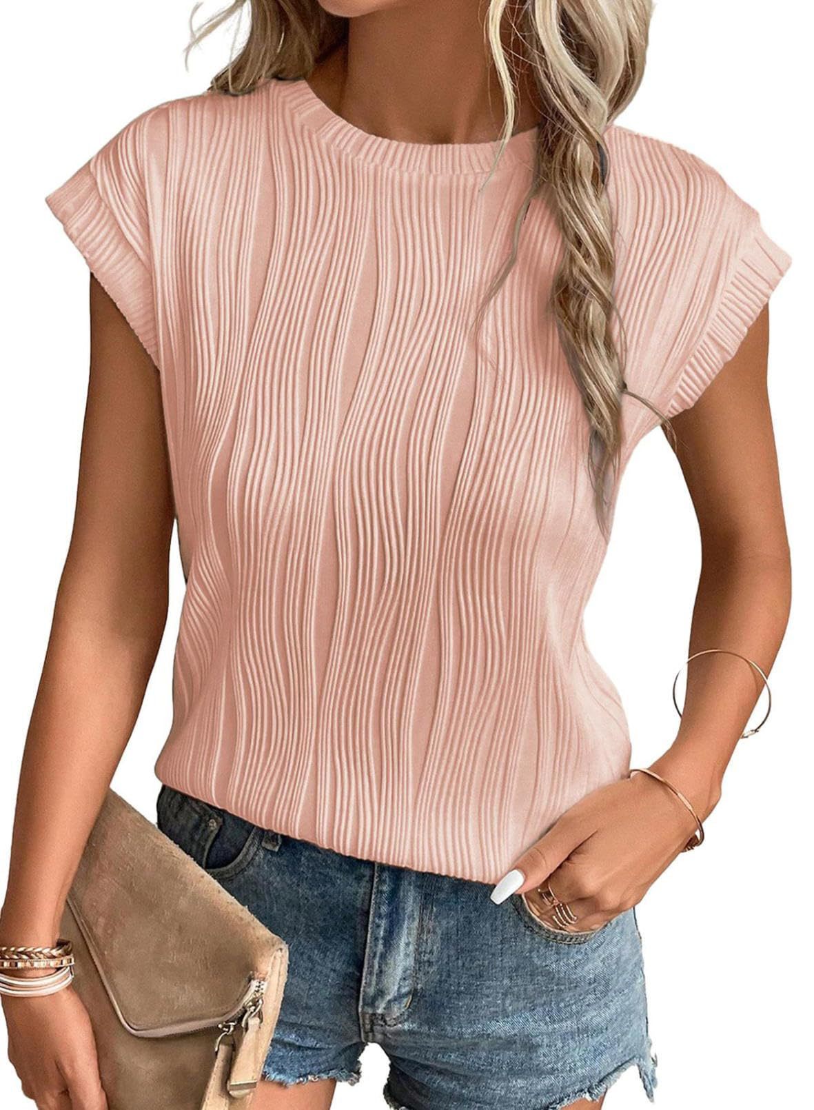 Blouse Féminine Noire Plissée Élégante