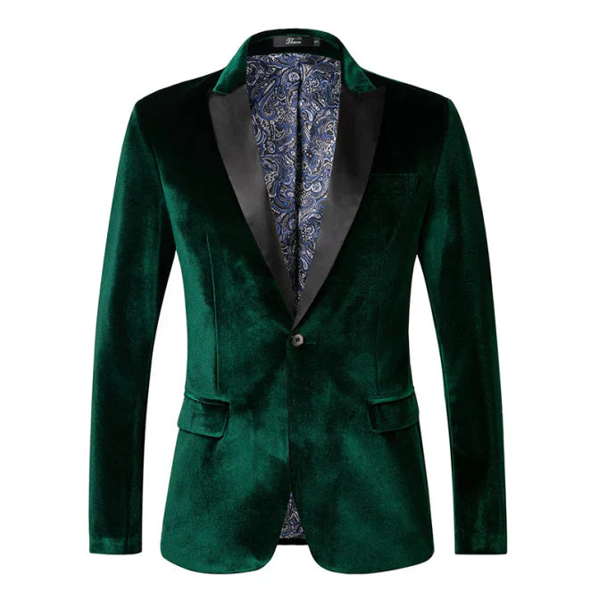 Veste Costume Élégant Homme Mariage Un Bouton
