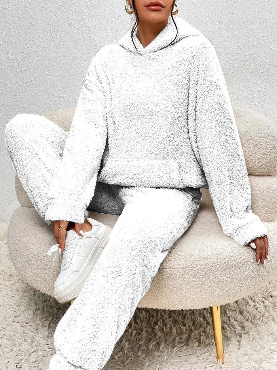 Ensemble Femme Confort - Tenue Polaire Douillette avec Capuche & Pantalon Molletonné