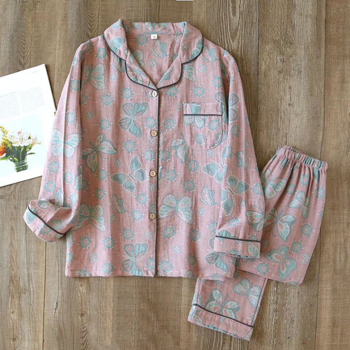 Pyjama Femme Fleur Décontracté pour Dormir