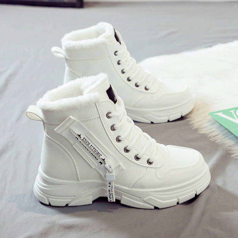 Bottes Femme Hiver Chaudes Fourrées avec Semelle Grip