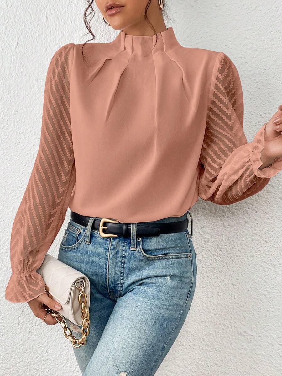 Blouse Femme Chic - Haut Coloré Confortable pour Bureau et Vie Quotidienne