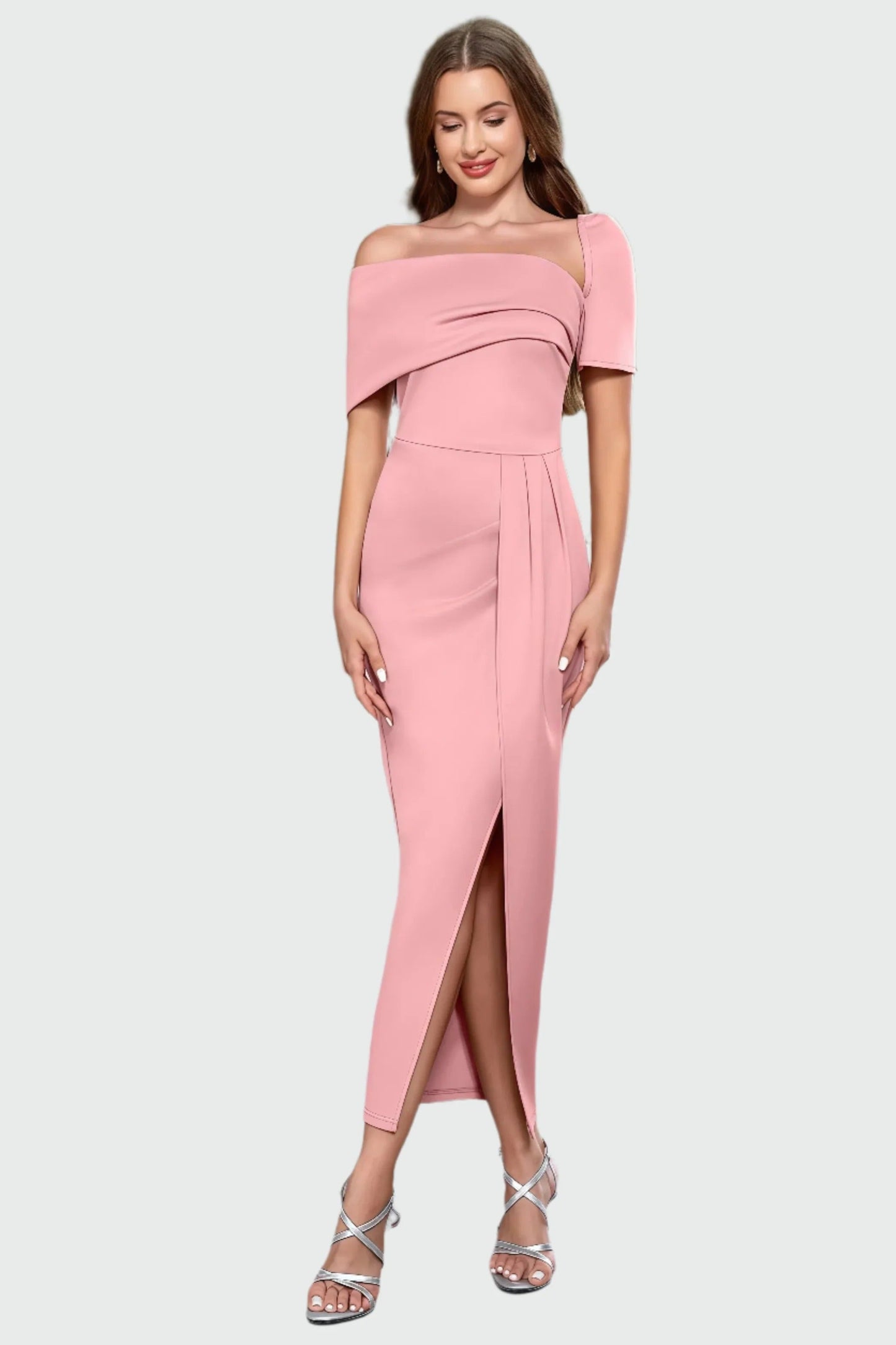 Robe Féminine Élégante à Épaule Découverte pour Femmes
