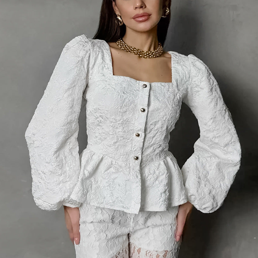 Blouse Féminine Haut de Gamme – Top Élégant à Manches Longues