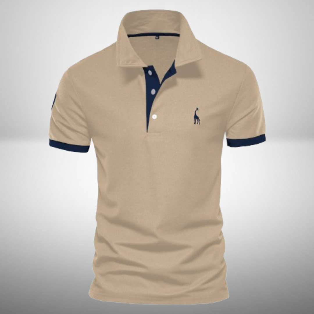 Polo Homme Marine à Manches Courtes Style Décontracté
