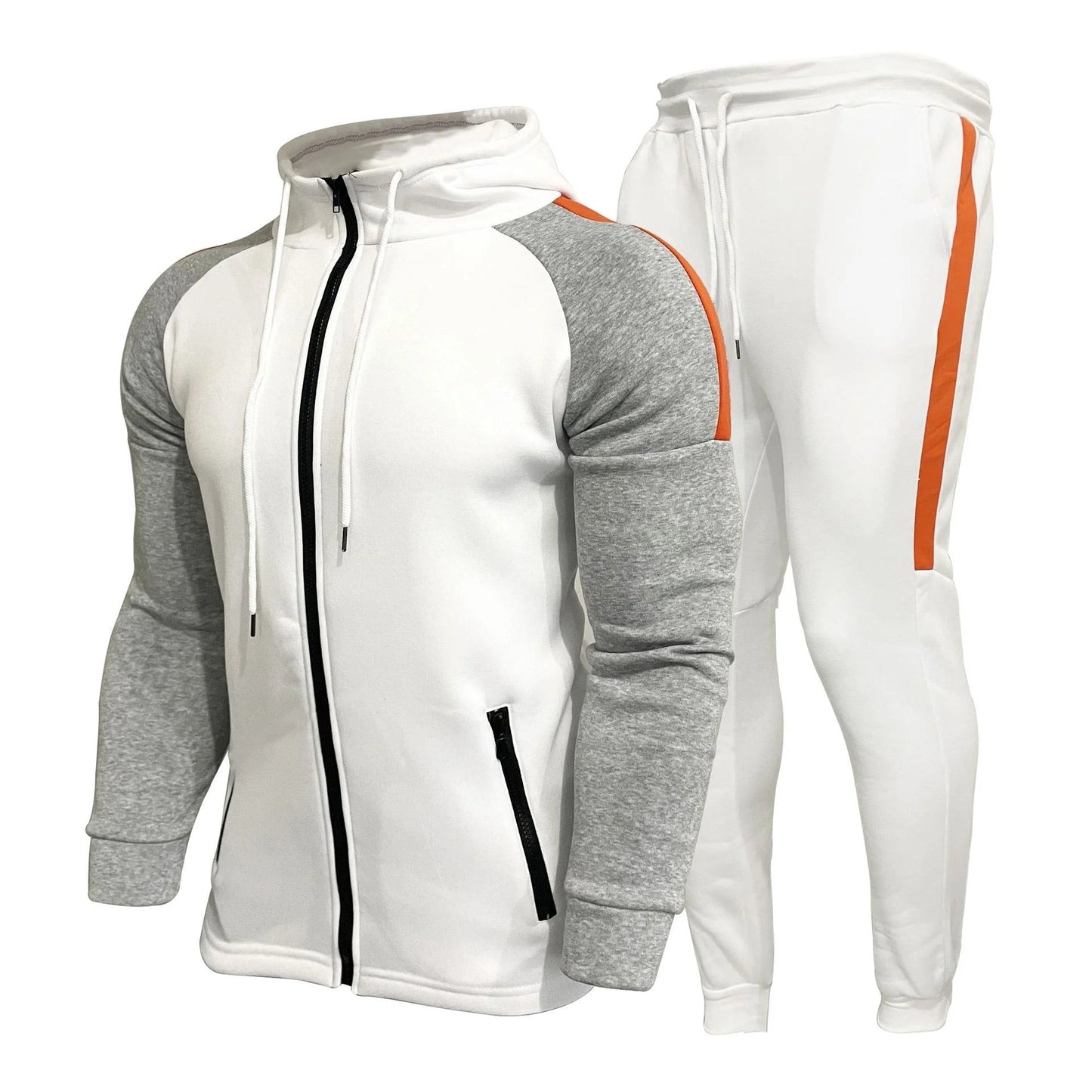 Survêtement Sport Homme Noir Blanc Décontracté