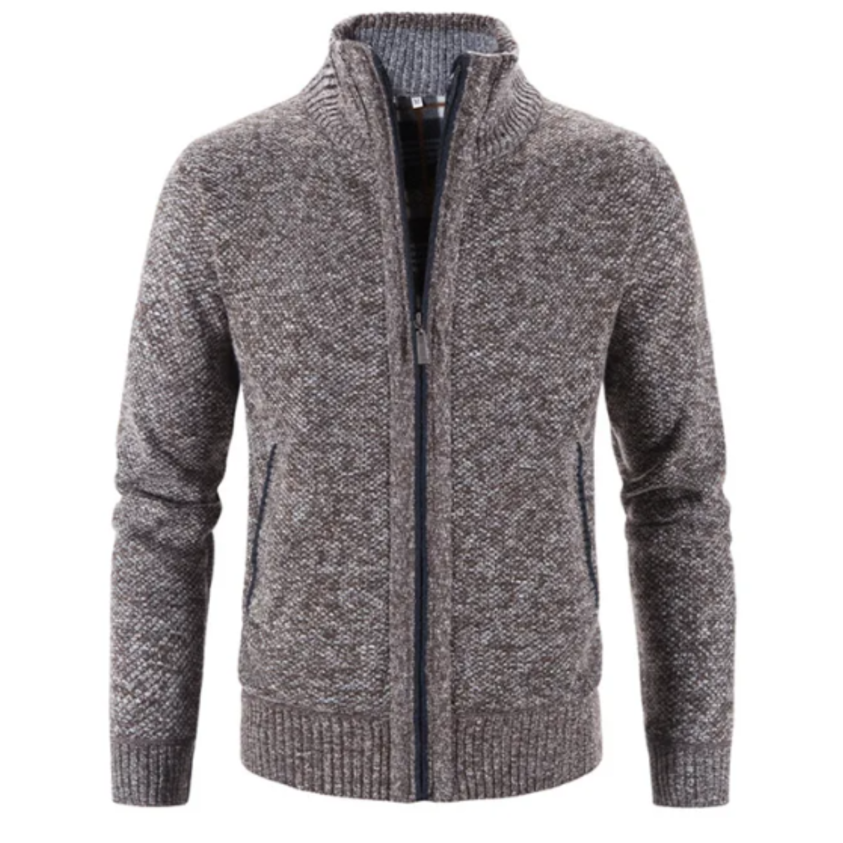 Cardigan Zippé Homme Hiver Chaud