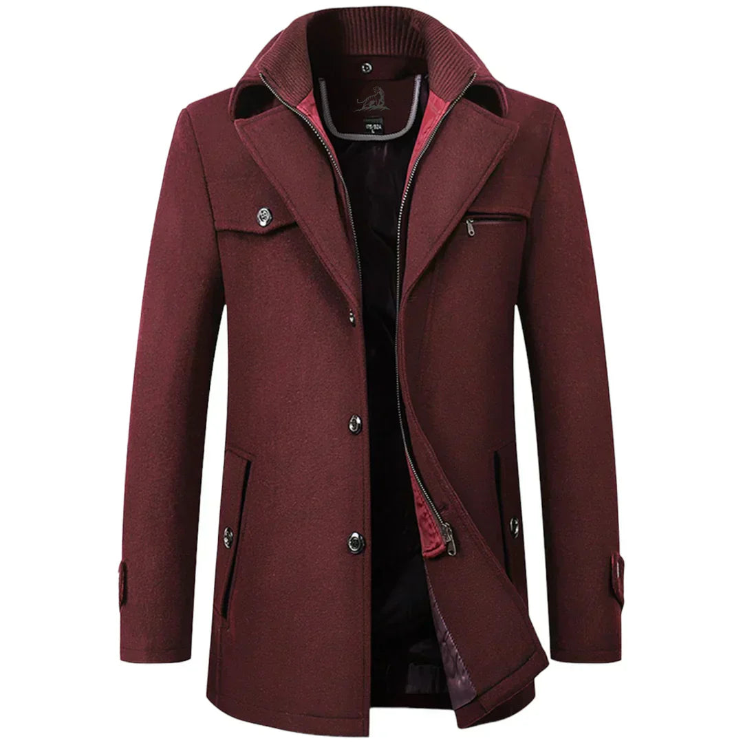 Manteau Hiver Homme Élégant Noir