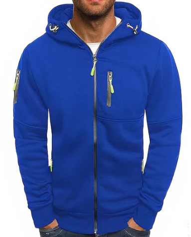 Veste Homme – Sweat Capuche Zippée Douce en Coton & Design Actuel