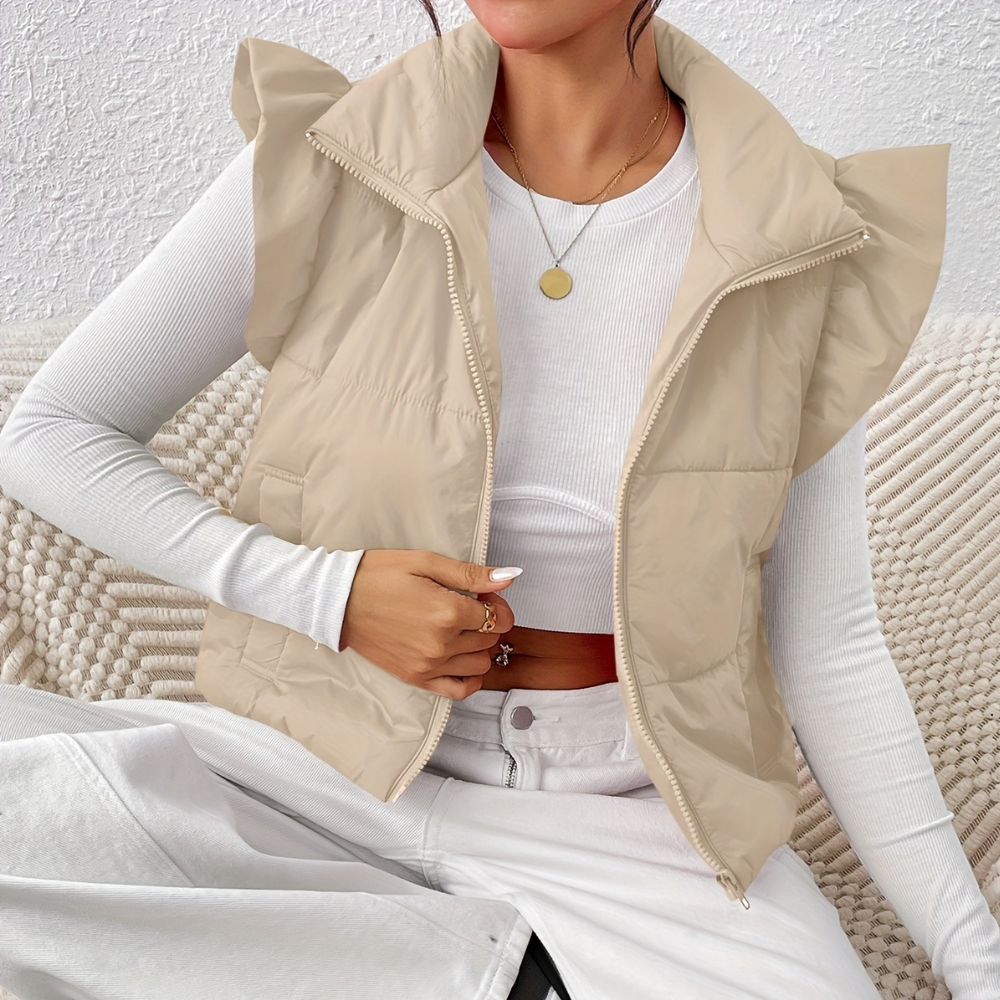 ADA - Gilet Court Matelassé Moderne pour Femmes