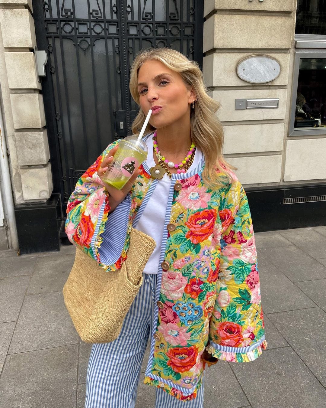 Veste Florale Élégante Manches Longues - LuxeStyle