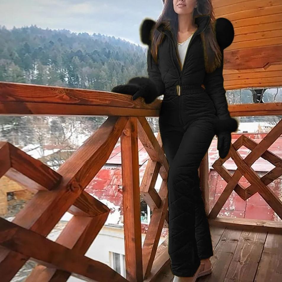 Combinaison Ski Femme Élégante à Fermeture Éclair