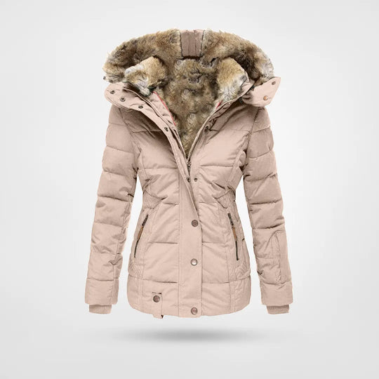 Veste Hiver Féminine CapucheFourrure Synthétique