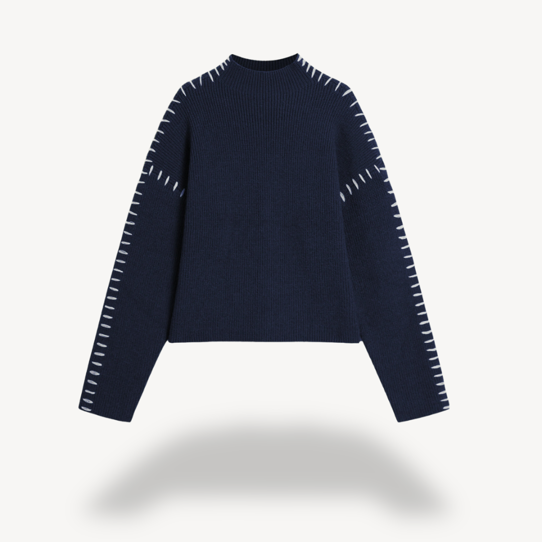 Pull pour femme avec détails en maille tricotée