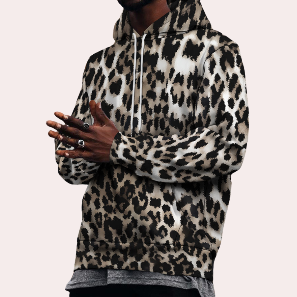 DYLAN - Pull en Imprimé Léopard Élégant pour Hommes