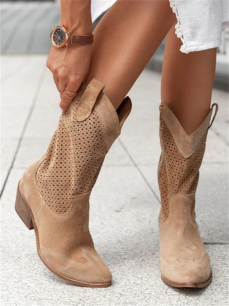 Bottes féminines western décontractées pour été