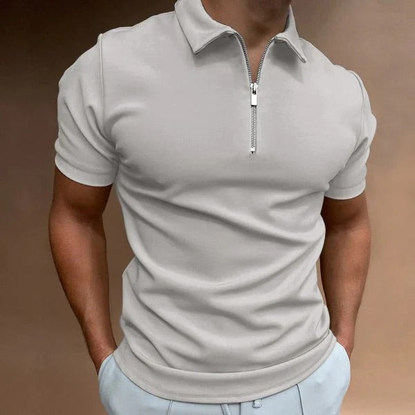 Polo Homme Slim Fit à Fermeture Éclair