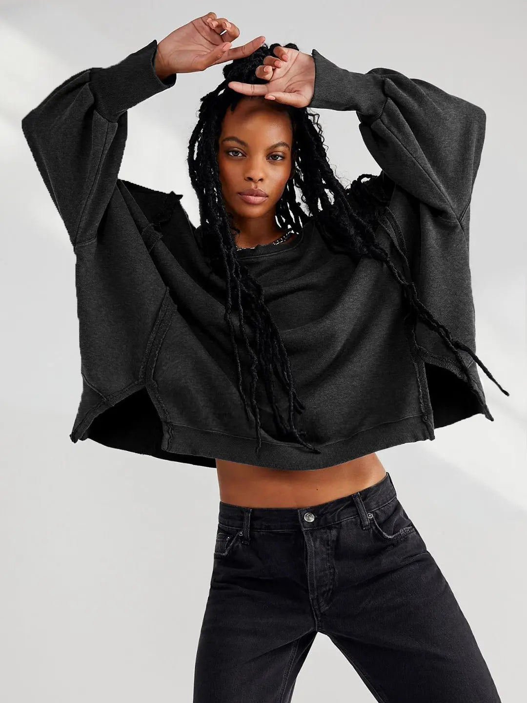 Pull rose femme manches longues doux