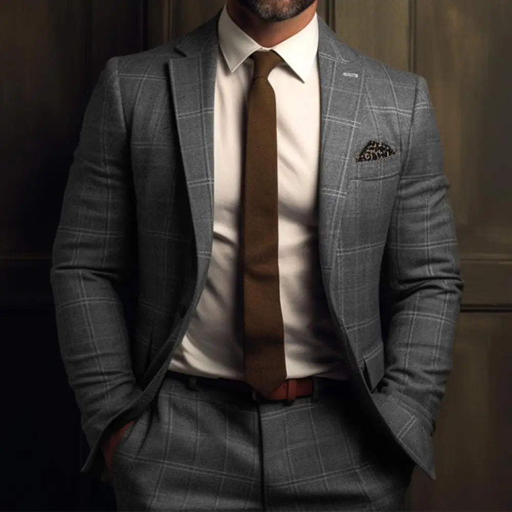 Costume Homme Élégant Deux Pièces Slim Fit