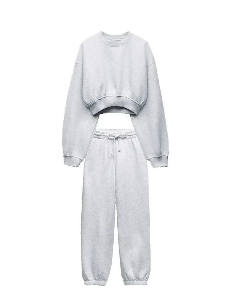 Ensemble Décontracté Femme - Crop Top et Legging pour un Look Relax