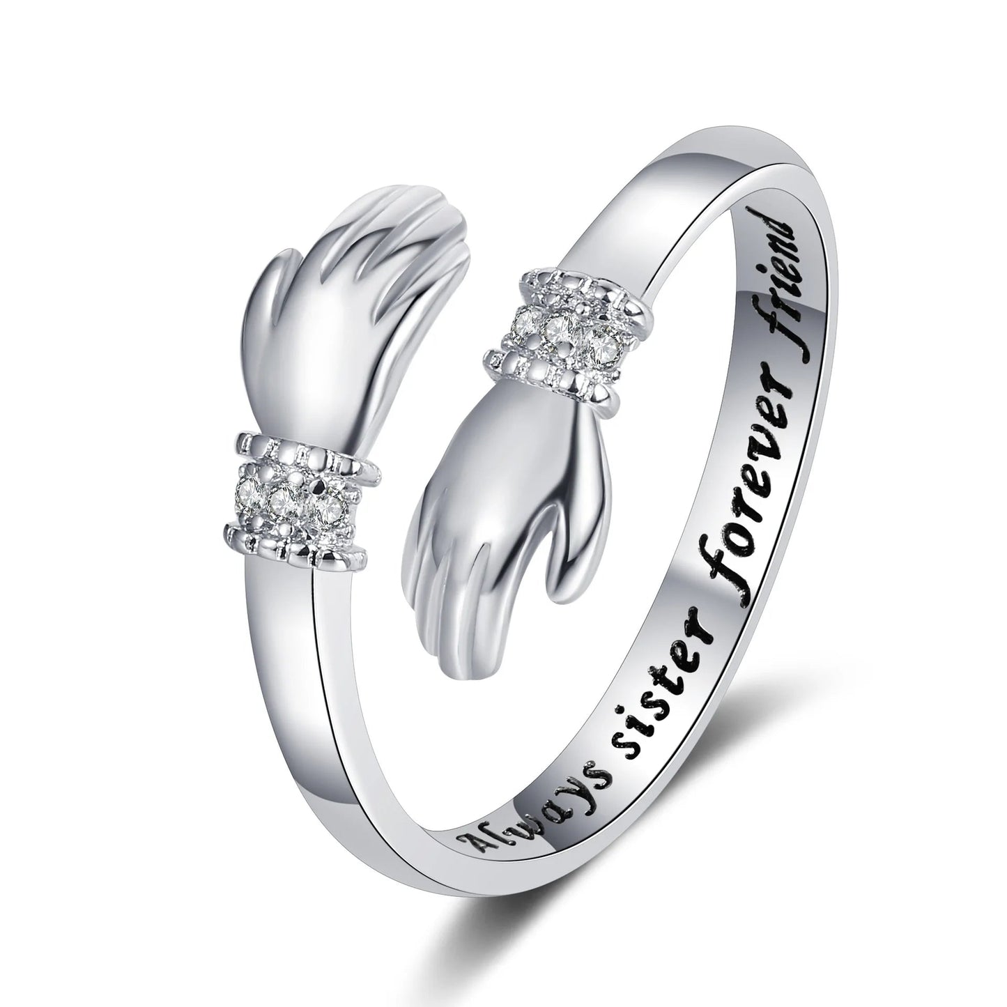 Bague Argenté Amour Entrelacé