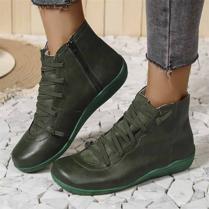 Bottines Femme Cuir Étanche Confortables
