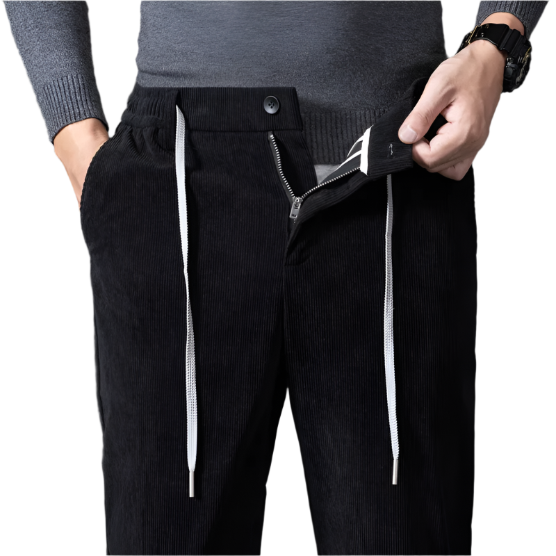 Pantalon Chino Homme Classique avec Ceinture Élastique