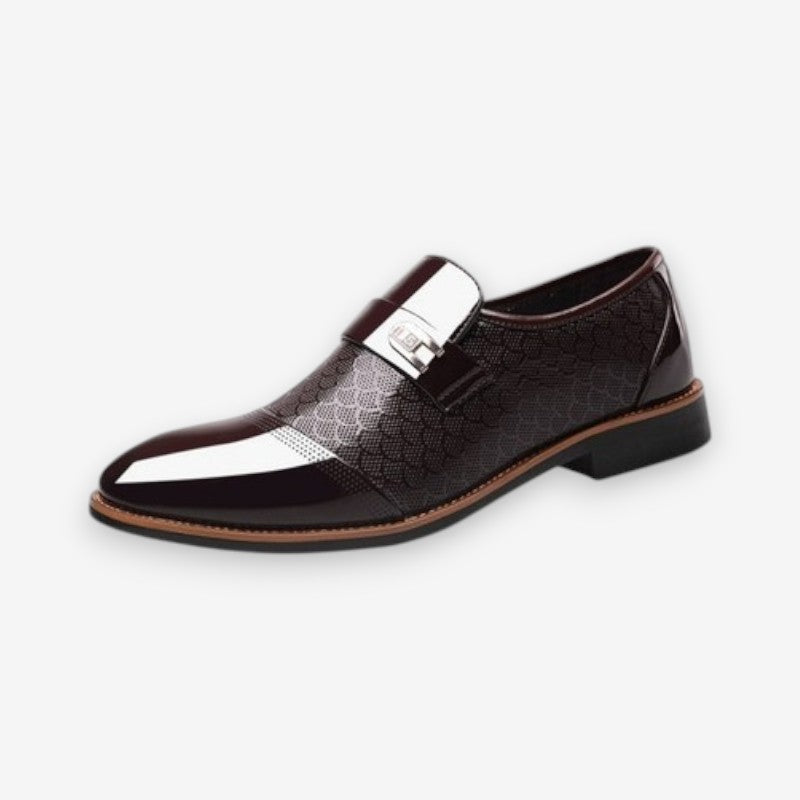 Chaussures Élégantes Pointues à Lacets Semelle Gommée