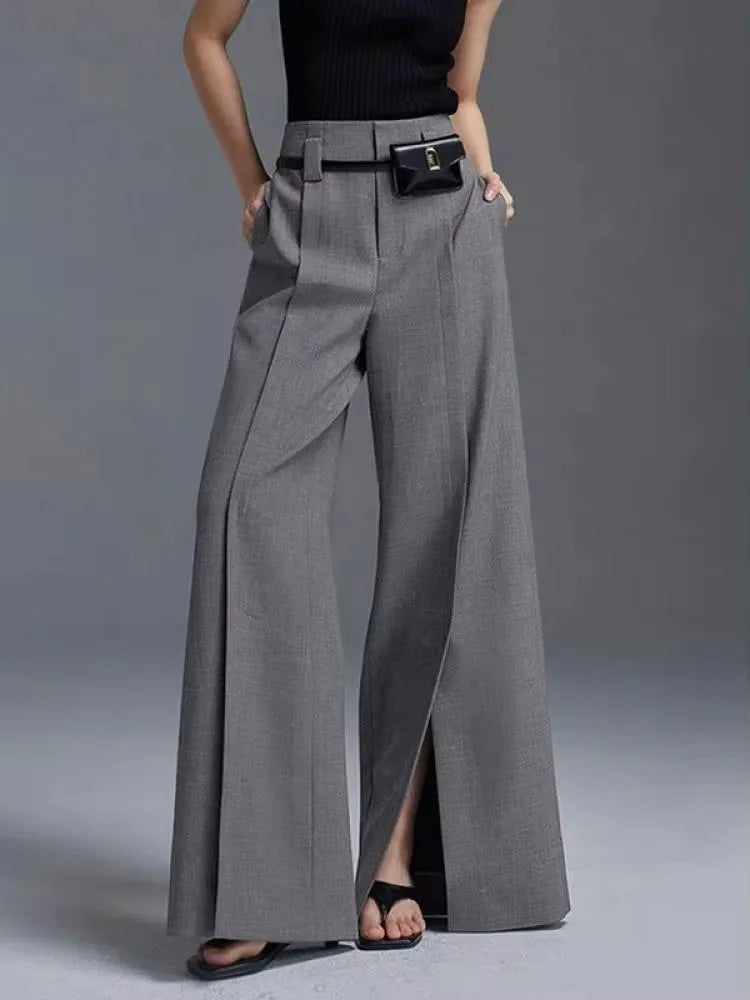 Pantalon Chic à Jambes Évasées pour Femme