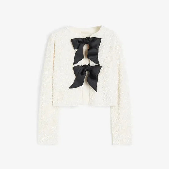 Veste Paillettes Éclatante avec Ceinture
