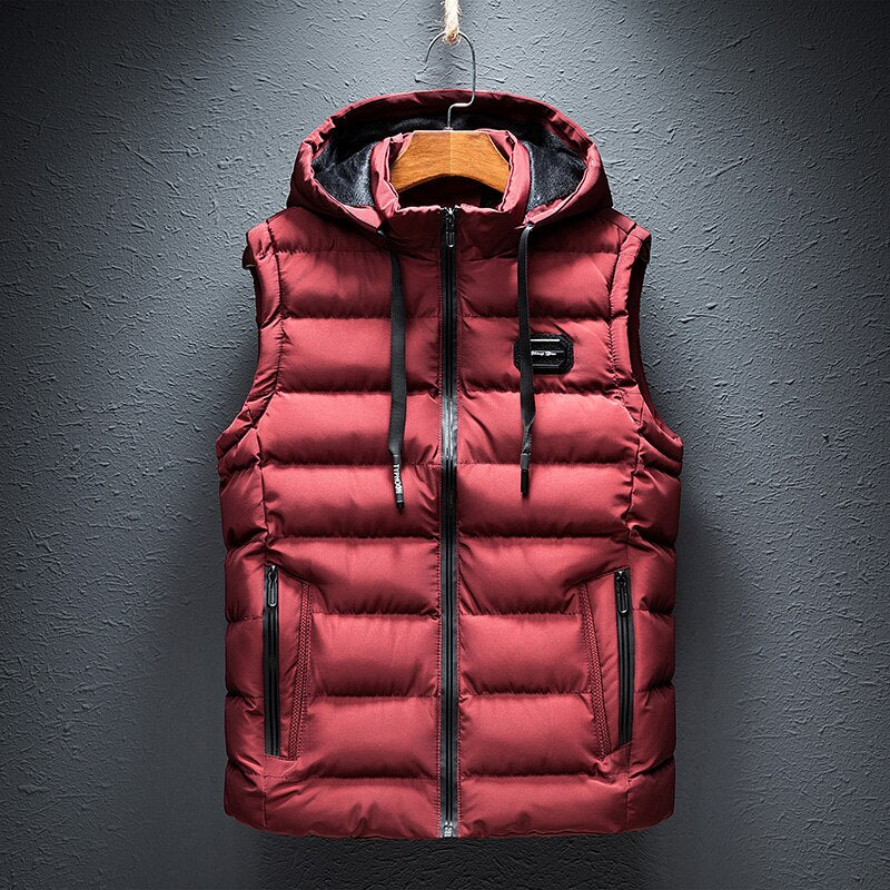 Blouson rembourré à capuche homme bleu nuit