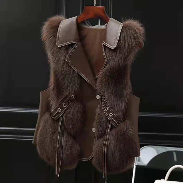 Gilet Élégant Sans Manches pour Femme Hiver
