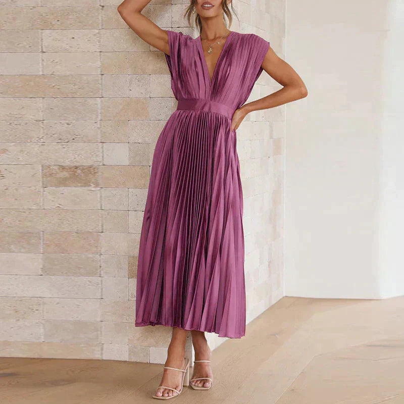 Robe Femme Plissée Chic - Élégance Éternelle & Teintes Tendances