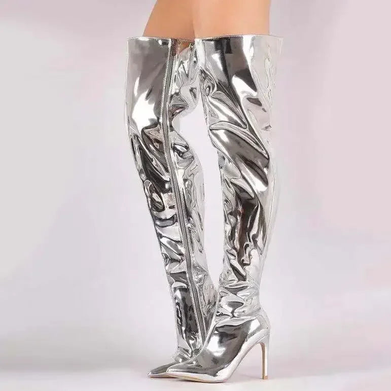 Bottines Femmes Talon Haut et Fermeture Éclair pour Soirée