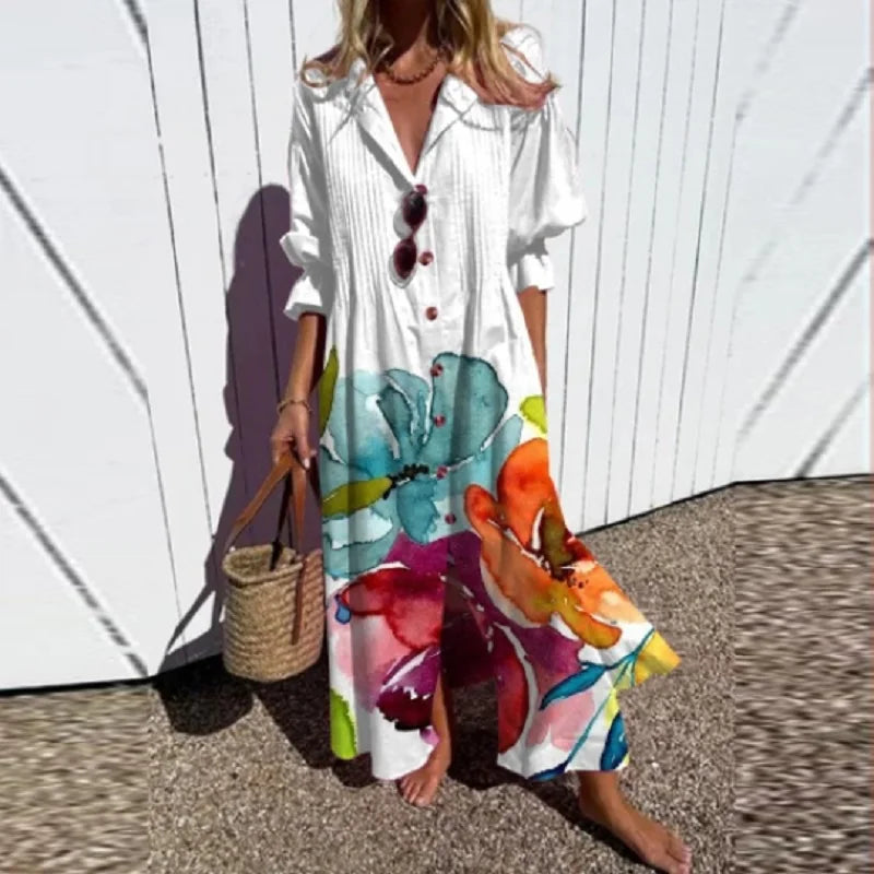 Robe Été Boho Chic pour Femme - Col Décolleté & Dentelle